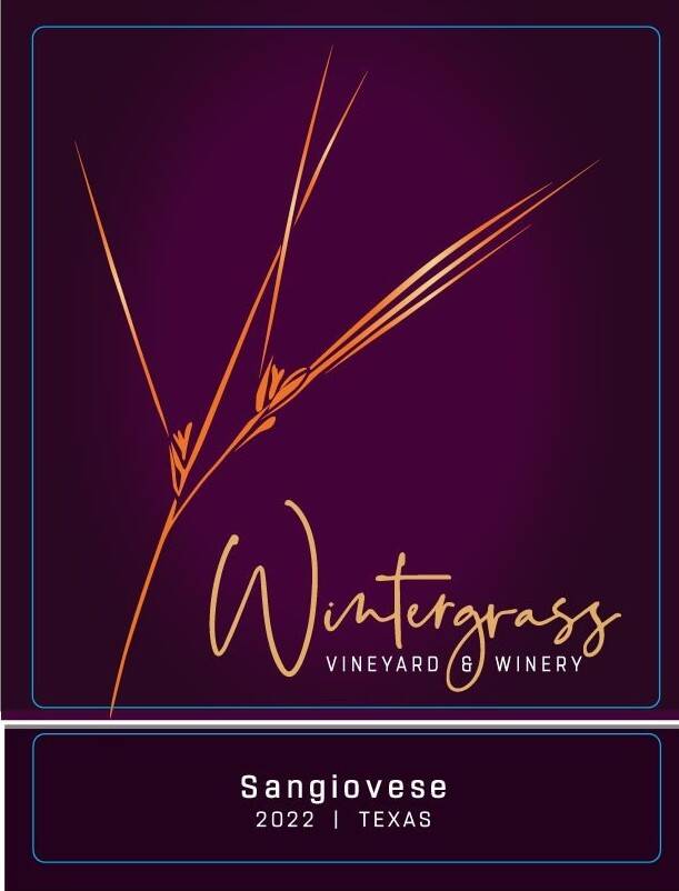 Wintergrass Vineyard and Winery Sangiovese 2022