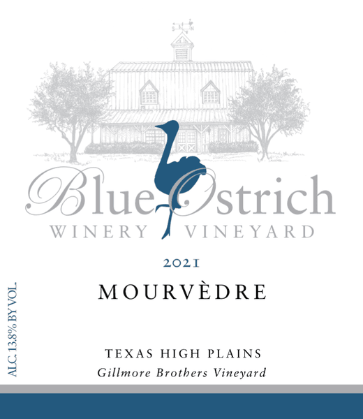 Blue Ostrich Winery and Vineyard Mourvedre 2021