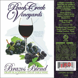 Peach Creek Vineyards Brazos Blend 2017