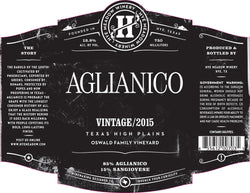 Hye Meadow Winery Aglianico 2015