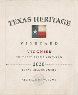 Texas Heritage Vineyard Viognier 2020