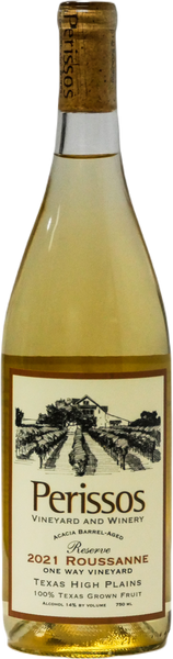 Perissos Vineyards and Winery Roussanne Reserve One Way Vineyards 2021 2021