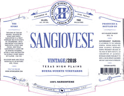 Hye Meadow Winery Sangiovese 2018
