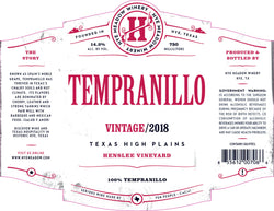Hye Meadow Winery Tempranillo 2018