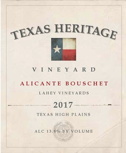 Texas Heritage Vineyard Alicante Bouschet 2017
