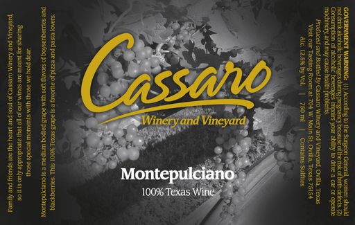 Cassaro Montepulciano Texas High Plains 2019