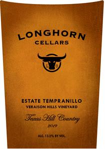 Longhorn Cellars Estate Tempranillo 2019