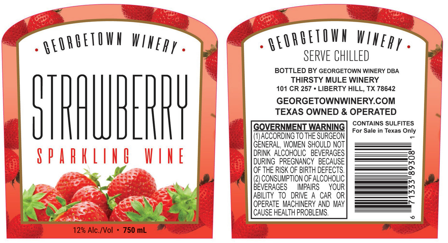 Georgetown Winery Sparkling Strawberry NV