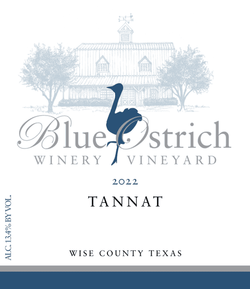 Blue Ostrich Winery and Vineyard Tannat 2022