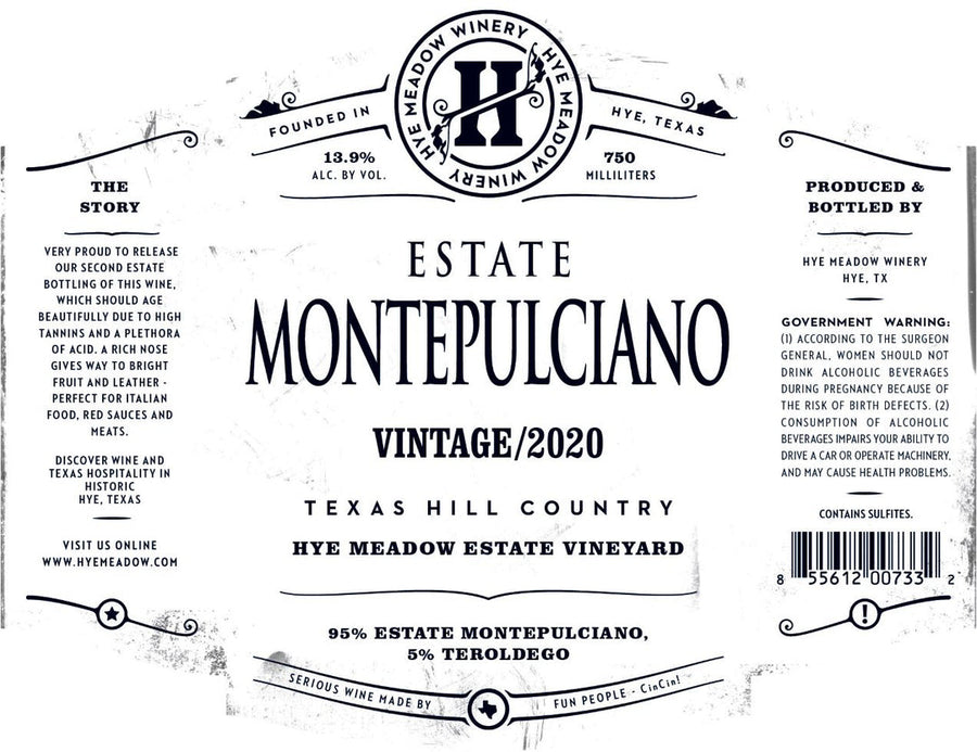 Hye Meadow Winery Estate Montepulciano