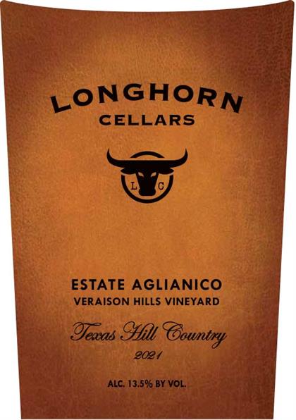 Longhorn Cellars Estate Aglianico 2021