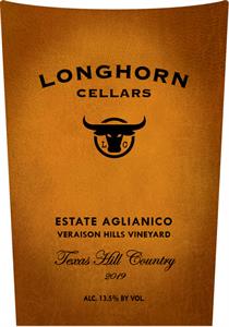 Longhorn Cellars Estate Aglianico 2019