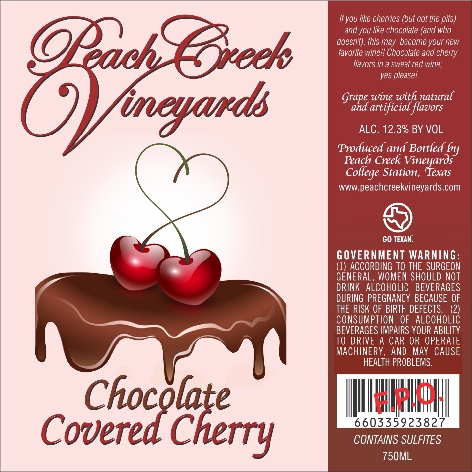 Peach Creek Vineyards Chocolate Covered Cherry Wine NV