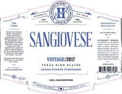 Hye Meadow Winery Sangiovese 2017