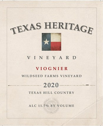 Texas Heritage Vineyard Viognier 2020
