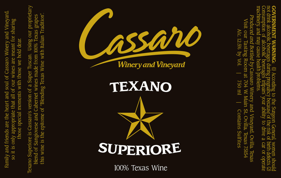 Cassaro Winery Texano Superiore NV