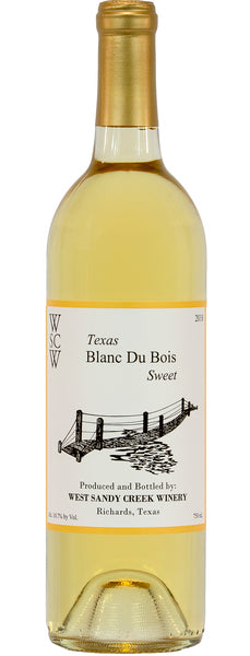 West Sandy Creek Winery Texas Blanc Du Bois Sweet 2018