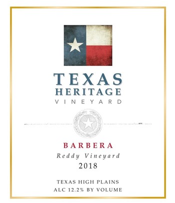 Texas Heritage Vineyard Barbera 2018
