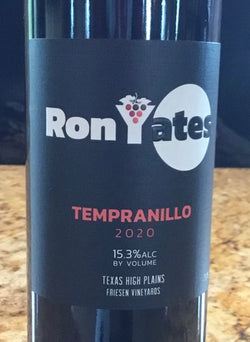 Ron Yates Wines Tempranillo 2020
