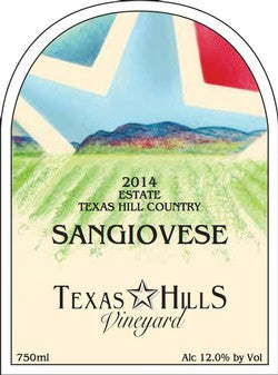 Texas Hills Vineyard Sangiovese 2014