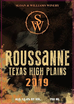 Sloan and Williams Winery Roussanne 2019