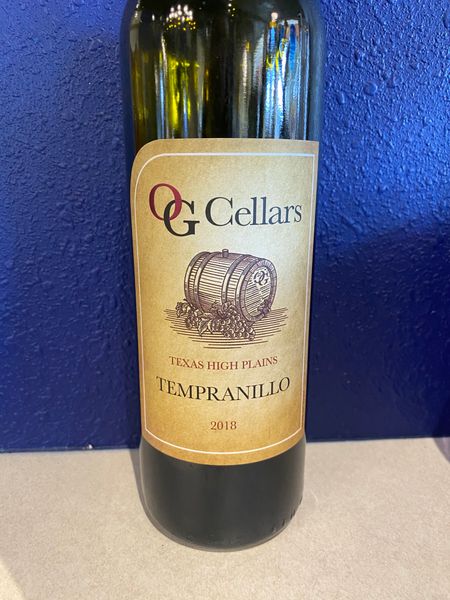 OG Cellars Tempranillo 2018