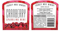Thirsty Mule Winery Sparkling Cranberry NV