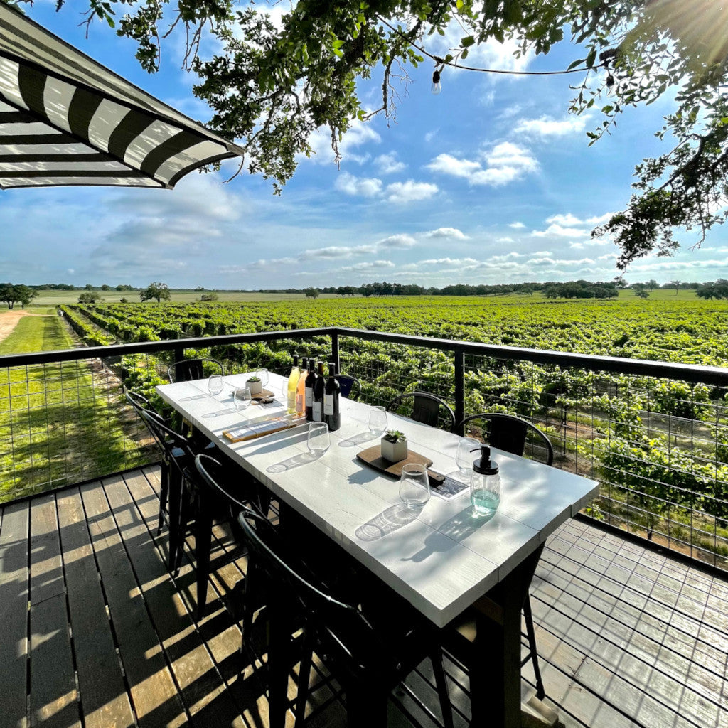 Sandy Road Vineyards treehouse tasting experience near the 290 Wine Trail
